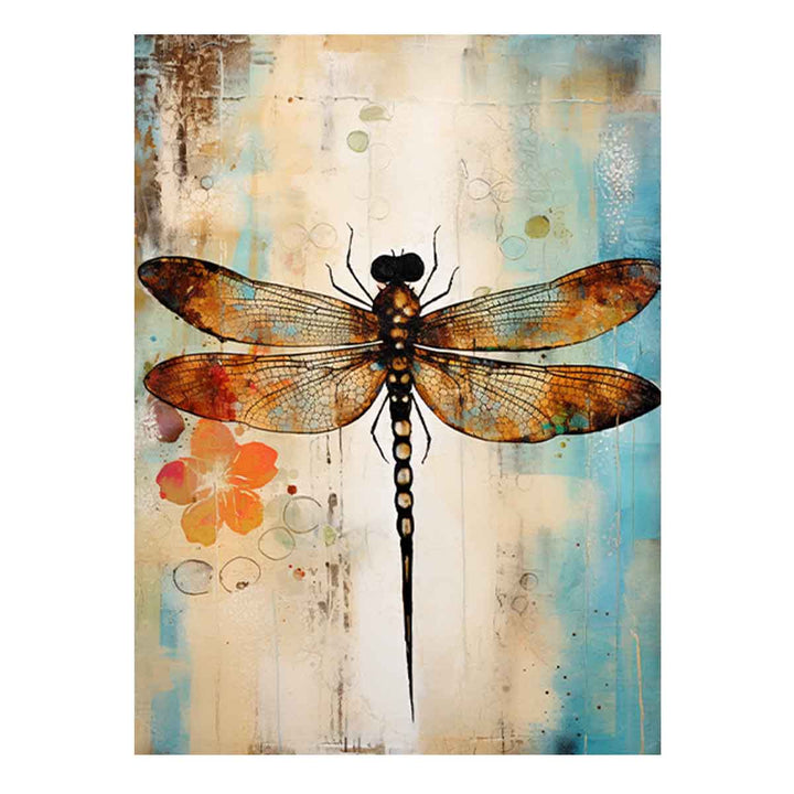 Modern Dragonfly Art Painting 