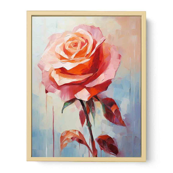 Modern Rose Art Painting Framed Print