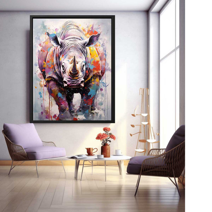 Modern Painting Rhinoceras Art  