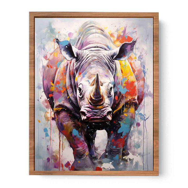 Modern Painting Rhinoceras Art  