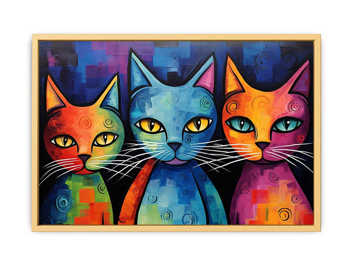 Modern Cat Art Painting  Poster