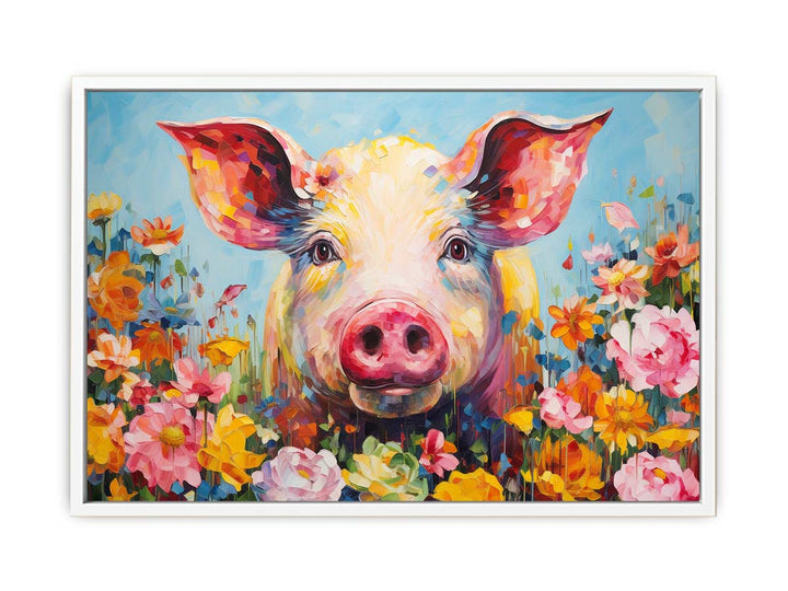 Pig Modern Art Painting Canvas Print