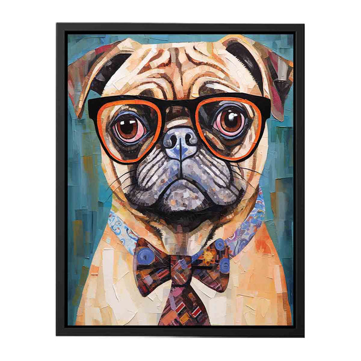 Modern Pug Dog Art Painting 