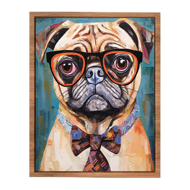 Modern Pug Dog Art Painting 