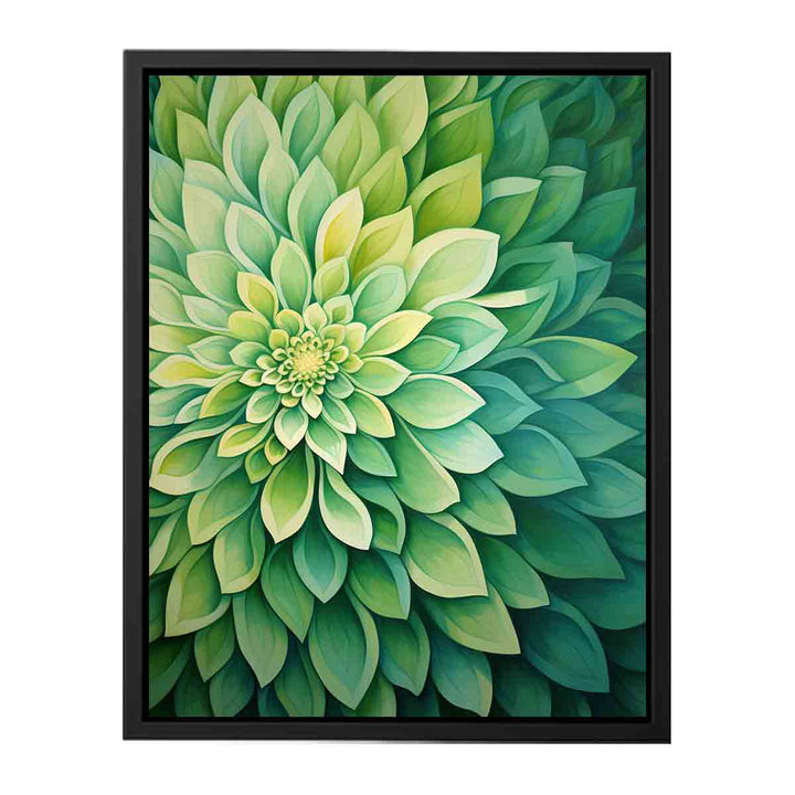 Green Flower Art Painting  