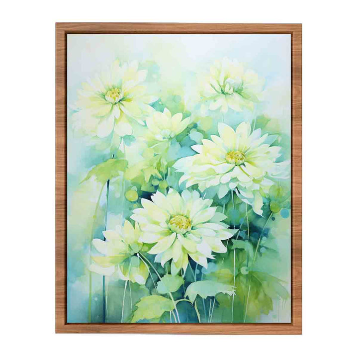 Green Leaf Flower Painting  