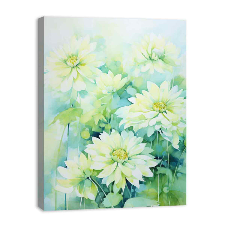 Green Leaf Flower Painting  