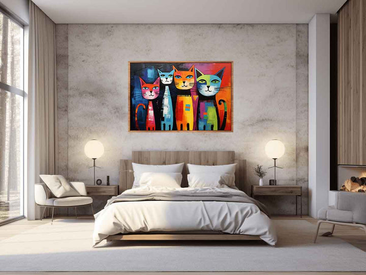 unique Cats Modern Art Painting 