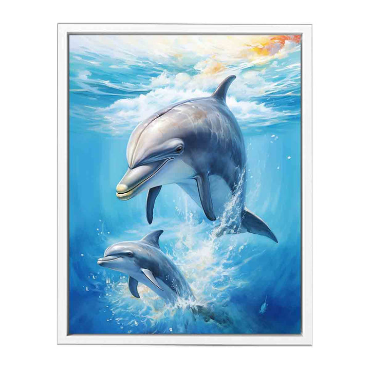 Dolphin Artwork Canvas Print