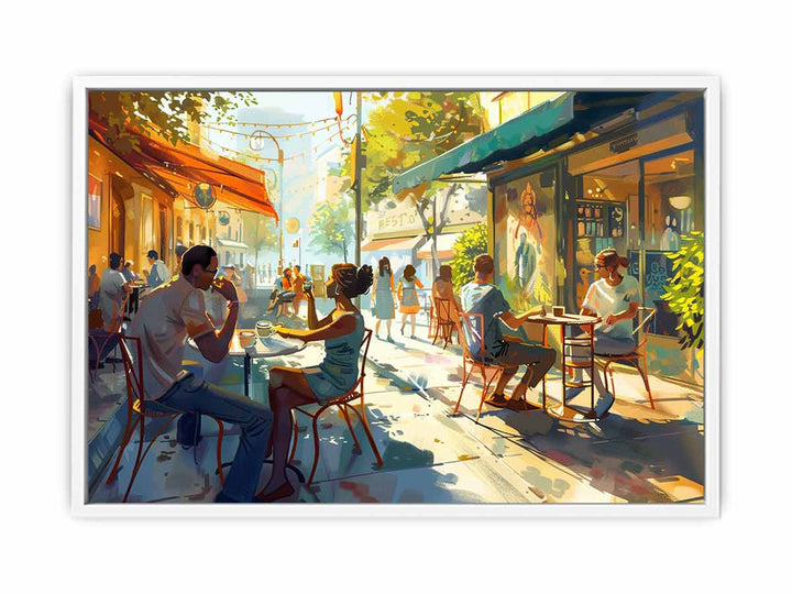 Sunny Cafe  Framed Print