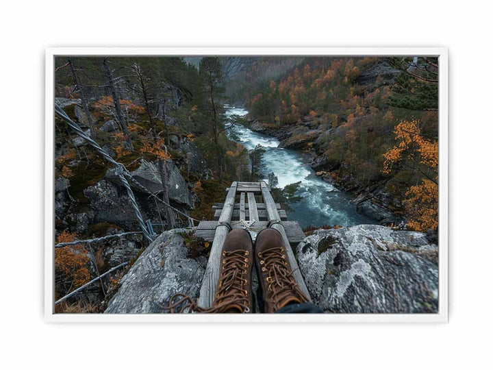 On The Edge Framed Print