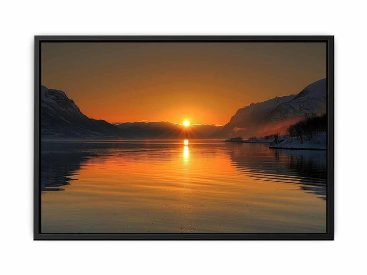 Midhnight Sun in Norway  Painting