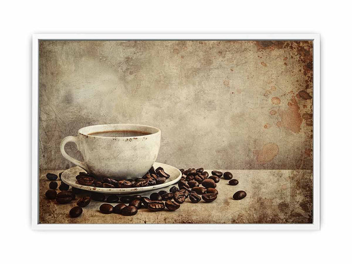 Vintage Coffee Poster Framed Print