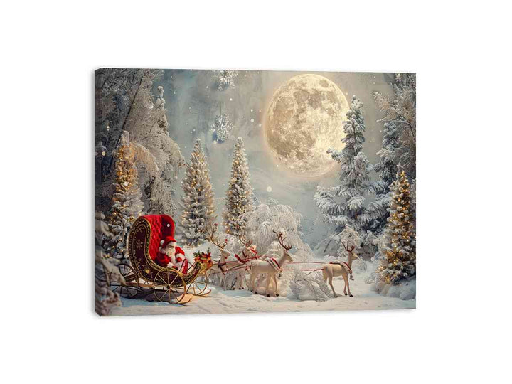 Santa Coming  Canvas Print