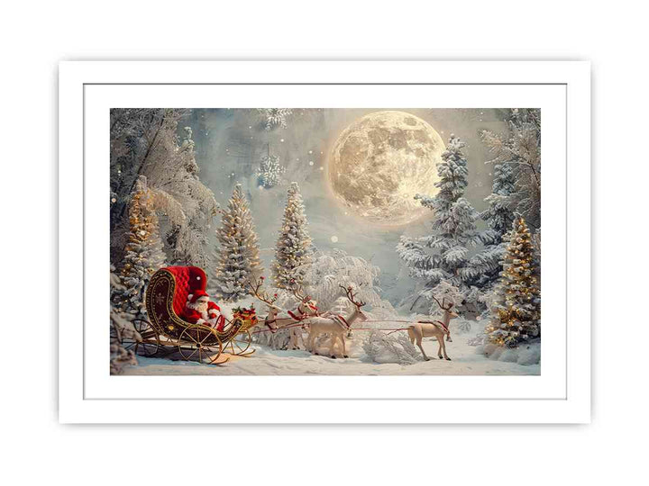 Santa Coming  Streched canvas