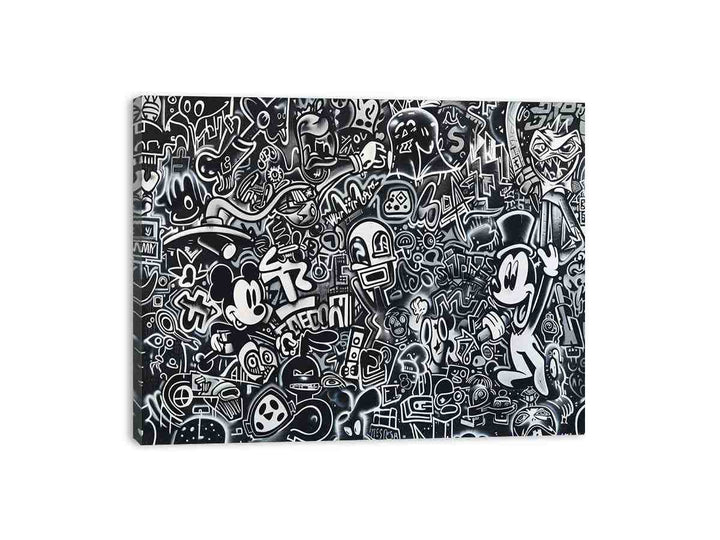 Cartoon Graffiti Canvas Print