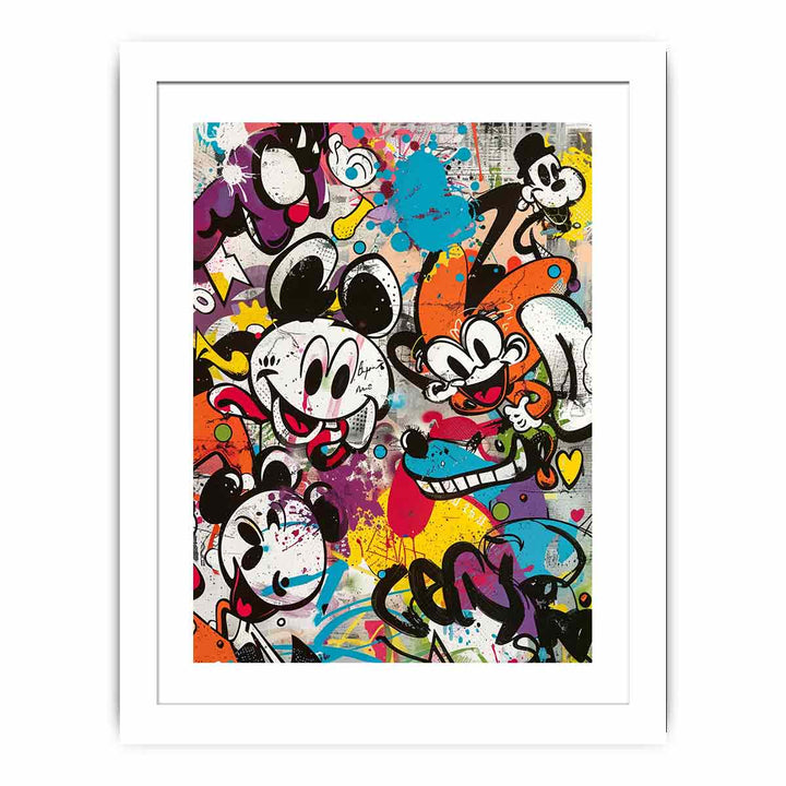 Cartoon Gafiti Streched canvas