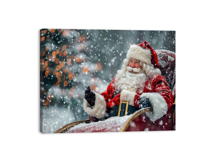 Santa Sleigh Canvas Print