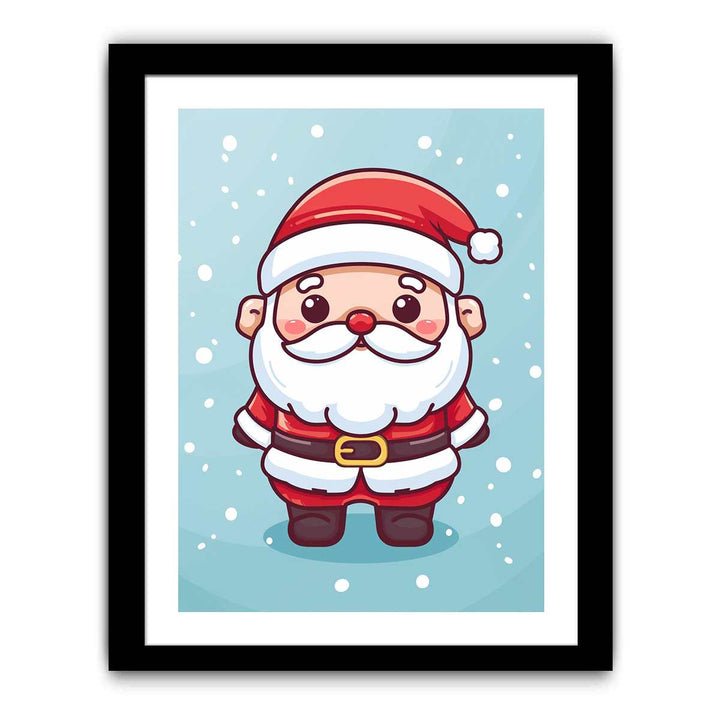 Santa in The Snow  Art Print