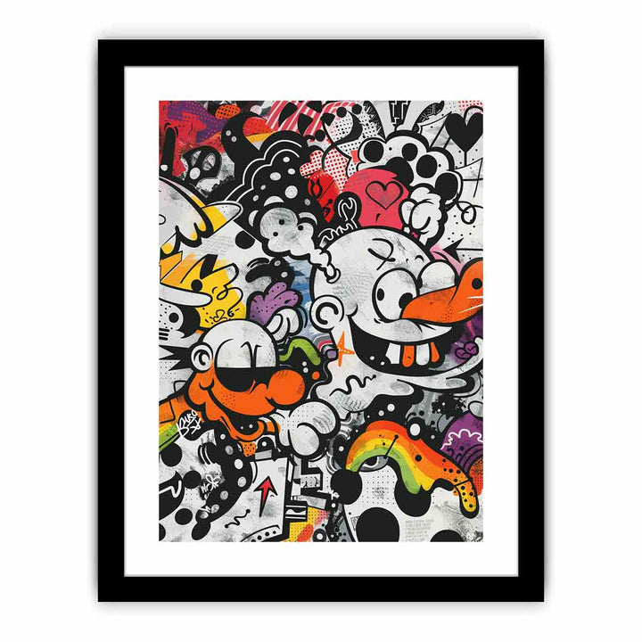 Cartoon Gafiti  Art Print