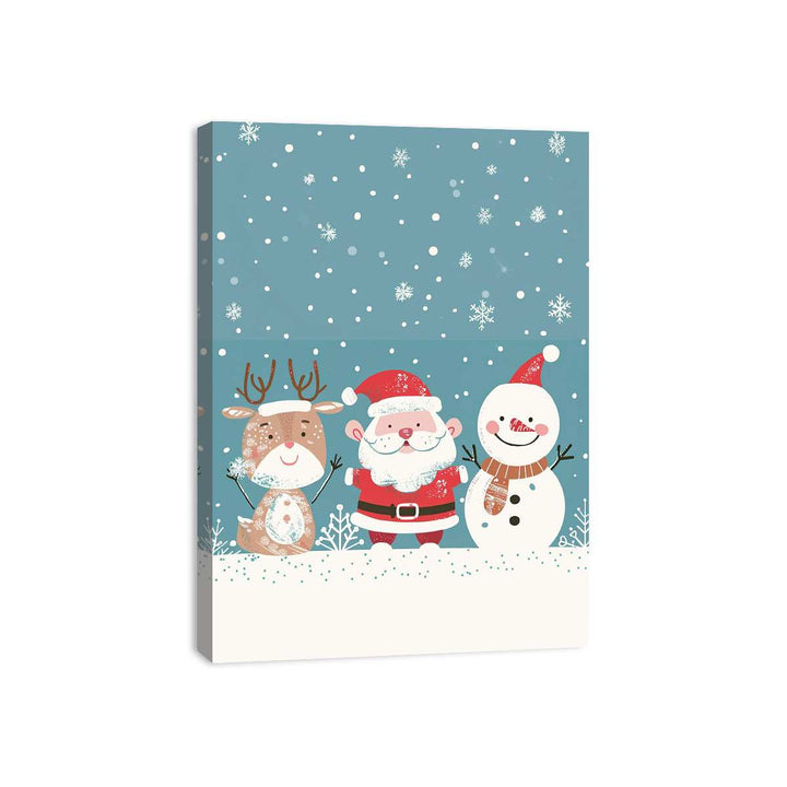 Santa Friends Canvas Print