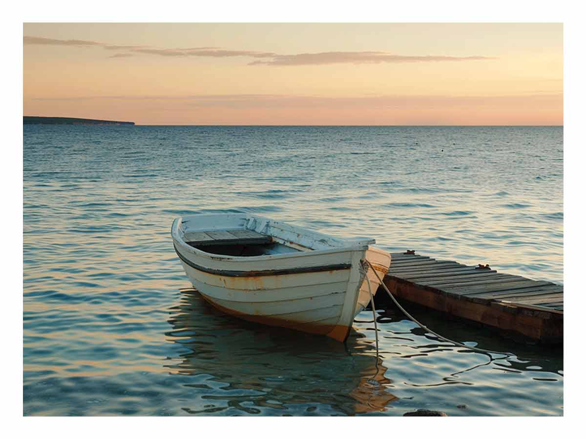 Boat by the Jetty Painting