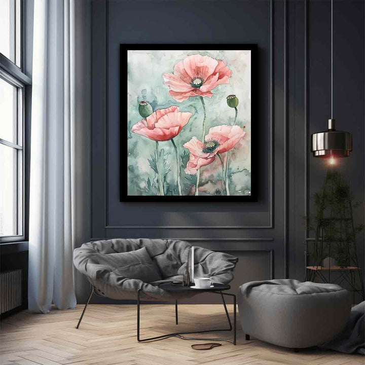 Watercolor Poppies 