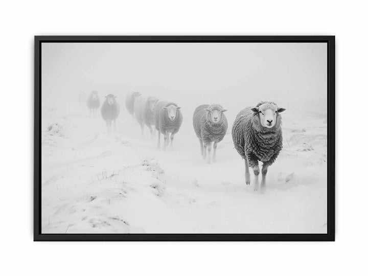 Sheeps in Field  Painting