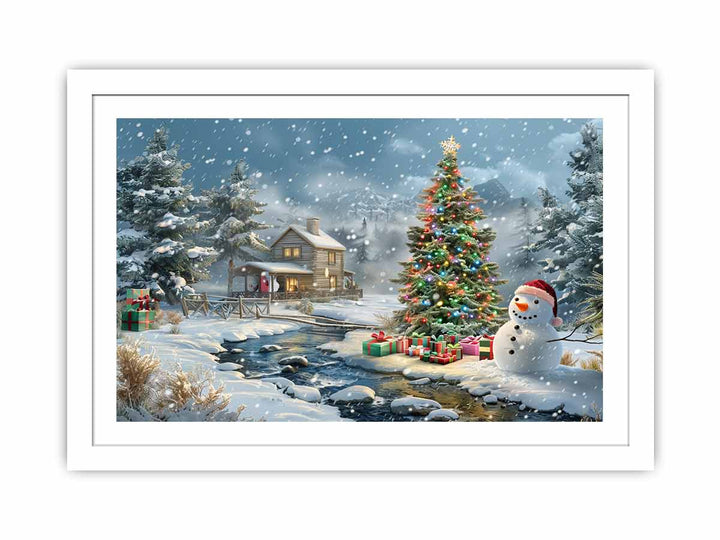 Festive Scene Streched canvas