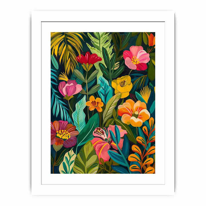 Vibrant Garden Streched canvas