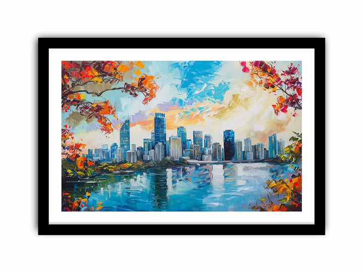 Brisbane City   Art Print