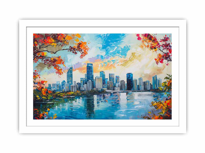 Brisbane City  Streched canvas