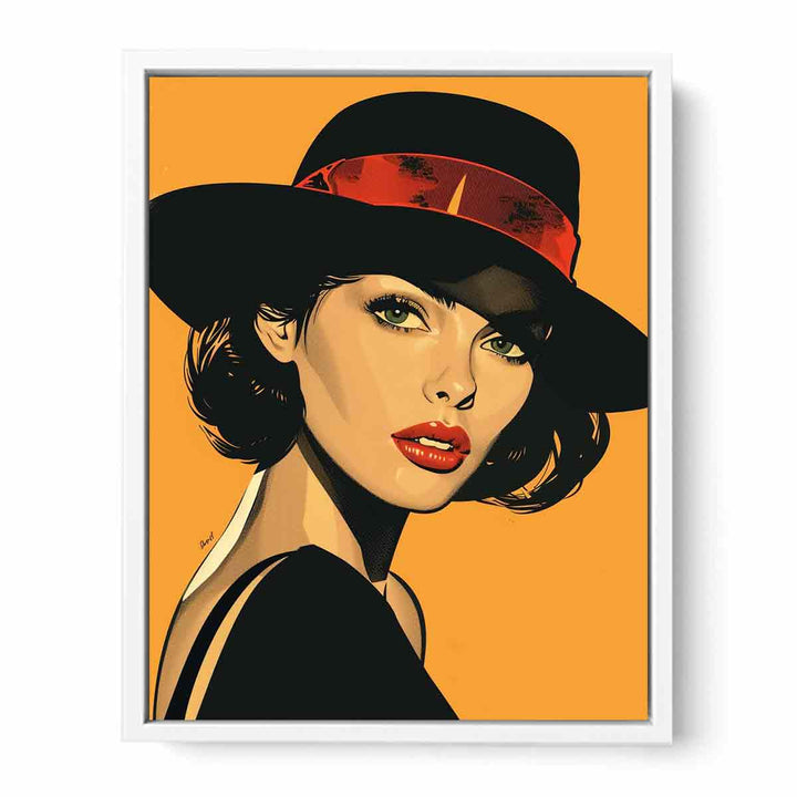 Retro Woman Framed Print