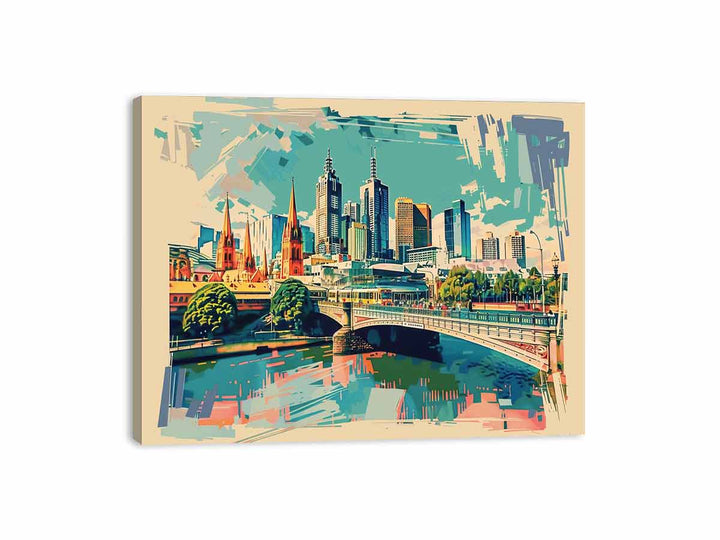 Melbourne Retro  Canvas Print