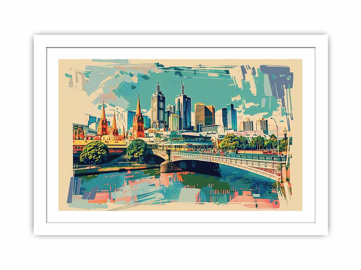 Melbourne Retro  Streched canvas