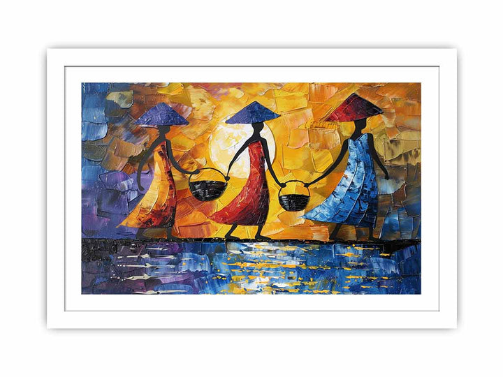 3 African women Streched canvas