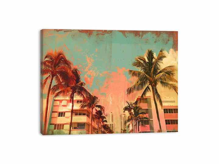 Miami Retro Canvas Print