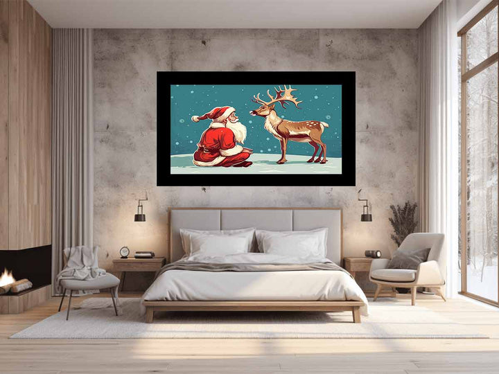 Santa with Reindeer  