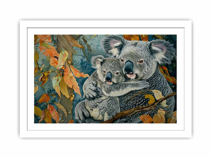 Koala Mother &  Child  Streched canvas