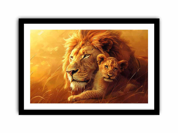 Lion Cute Baby  Art Print