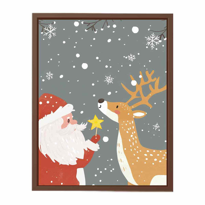 Santa & Reindeer  Poster