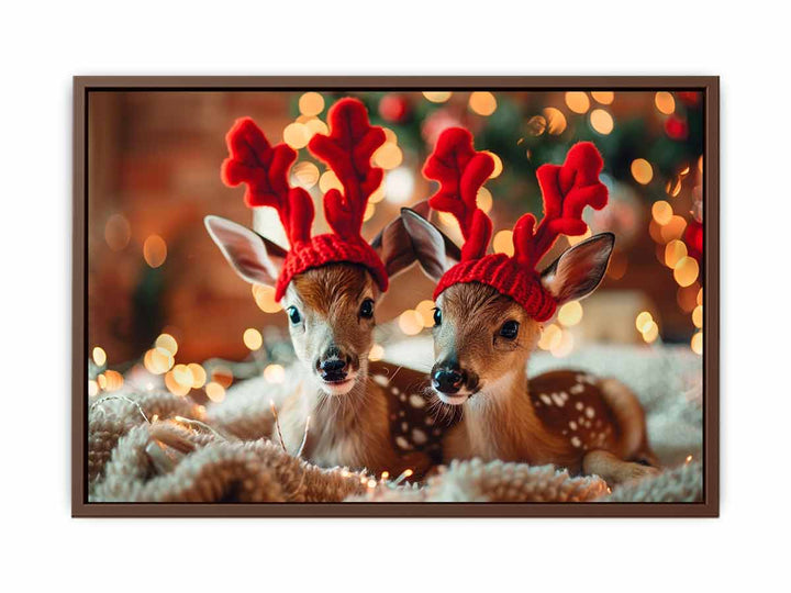 Festive Deers  Poster