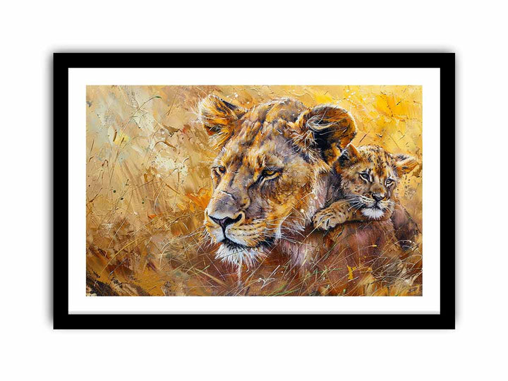 Lion Cute Baby   Art Print