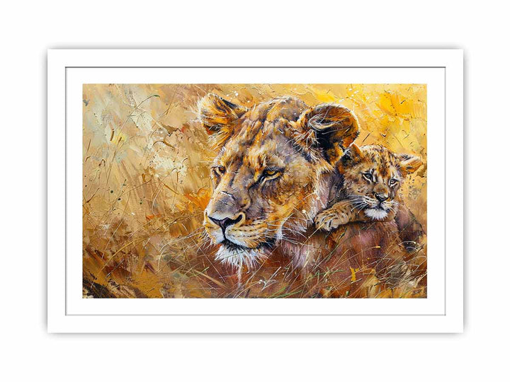 Lion Cute Baby  Streched canvas