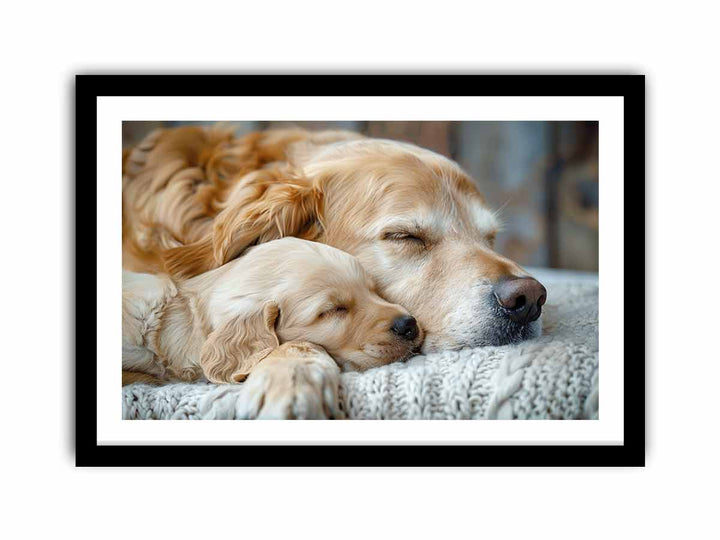 Dog  Cute Babies   Art Print