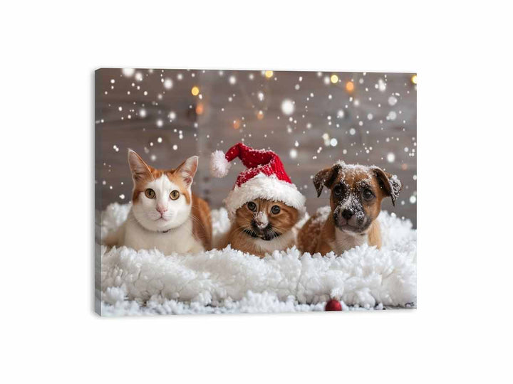 Festive Animals  Canvas Print