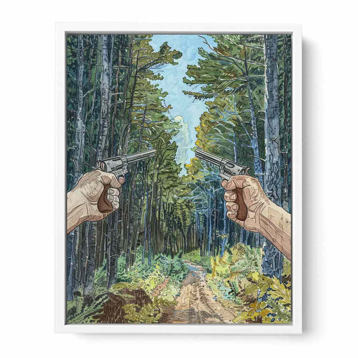 Two Guns Framed Print