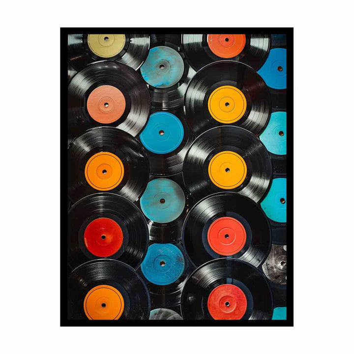 Vinyl Records Poster  Painting