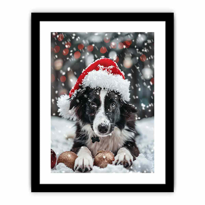 Festive Dog  Art Print