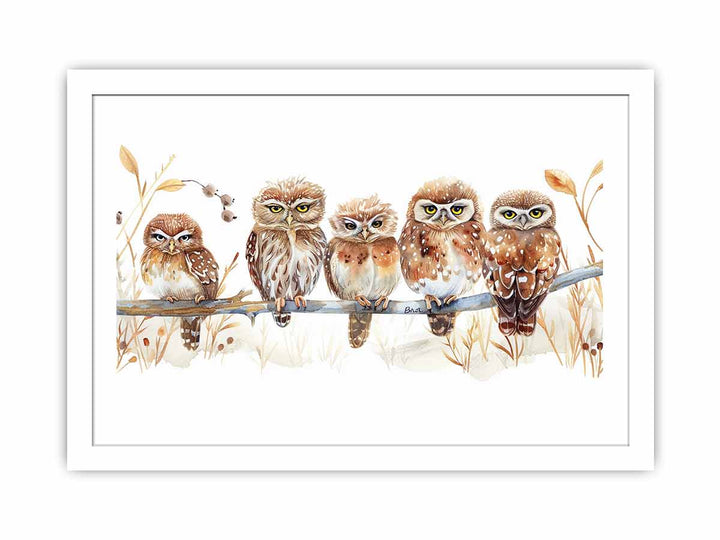 Owl Party  Streched canvas